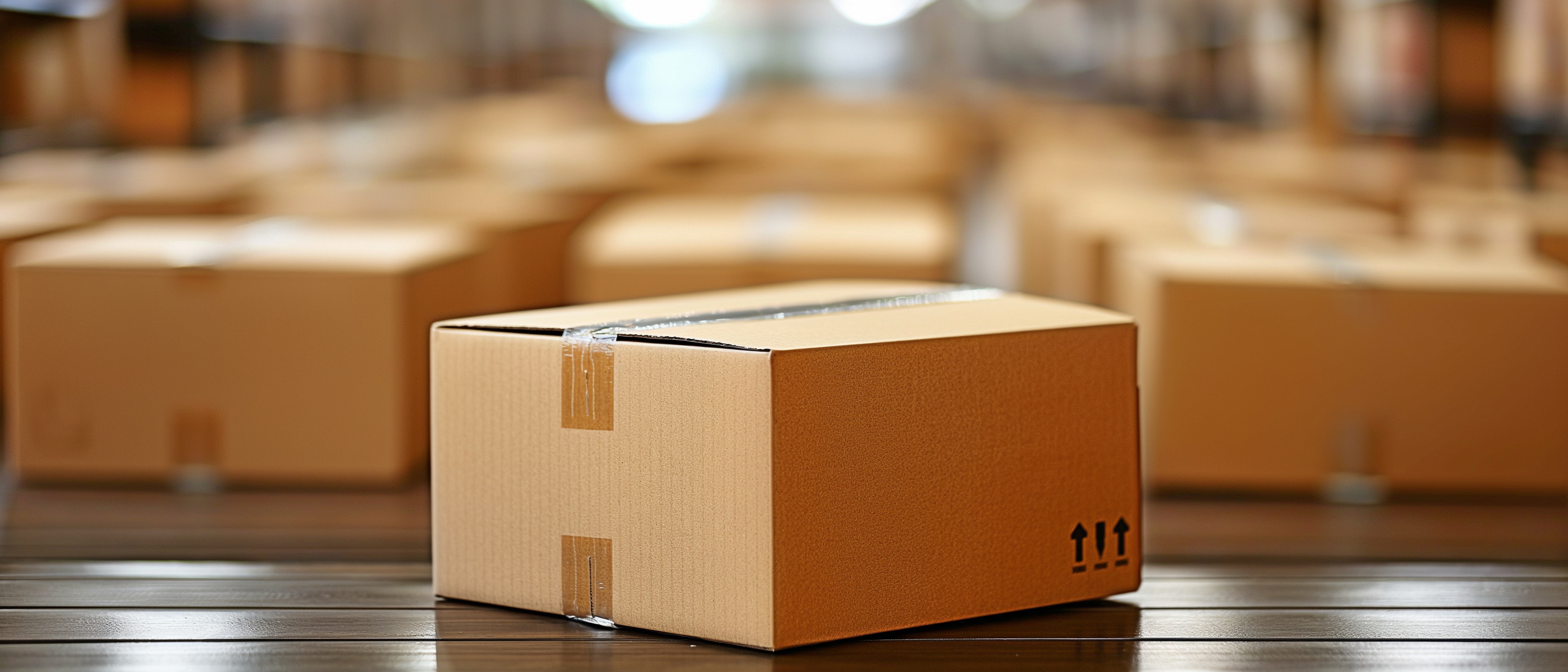 cajas sobre huinchas transpotadoras